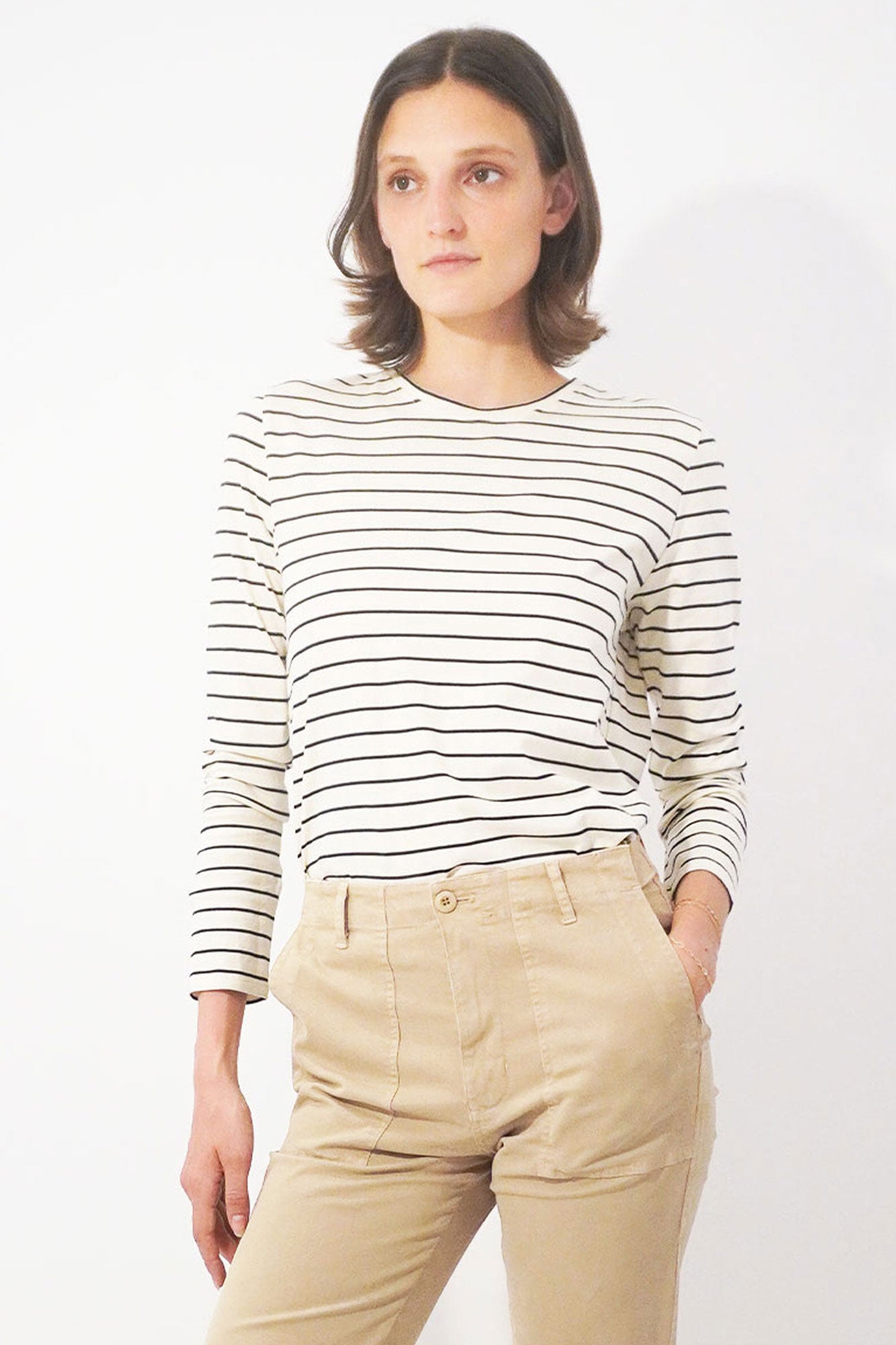 KULE striped 3/4 sleeve - The store classic bardot