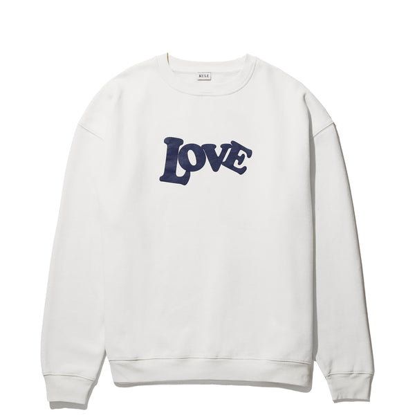 The Oversized All Over Heart Sweatshirt - Cream Sweatshirt by KULE | XXL